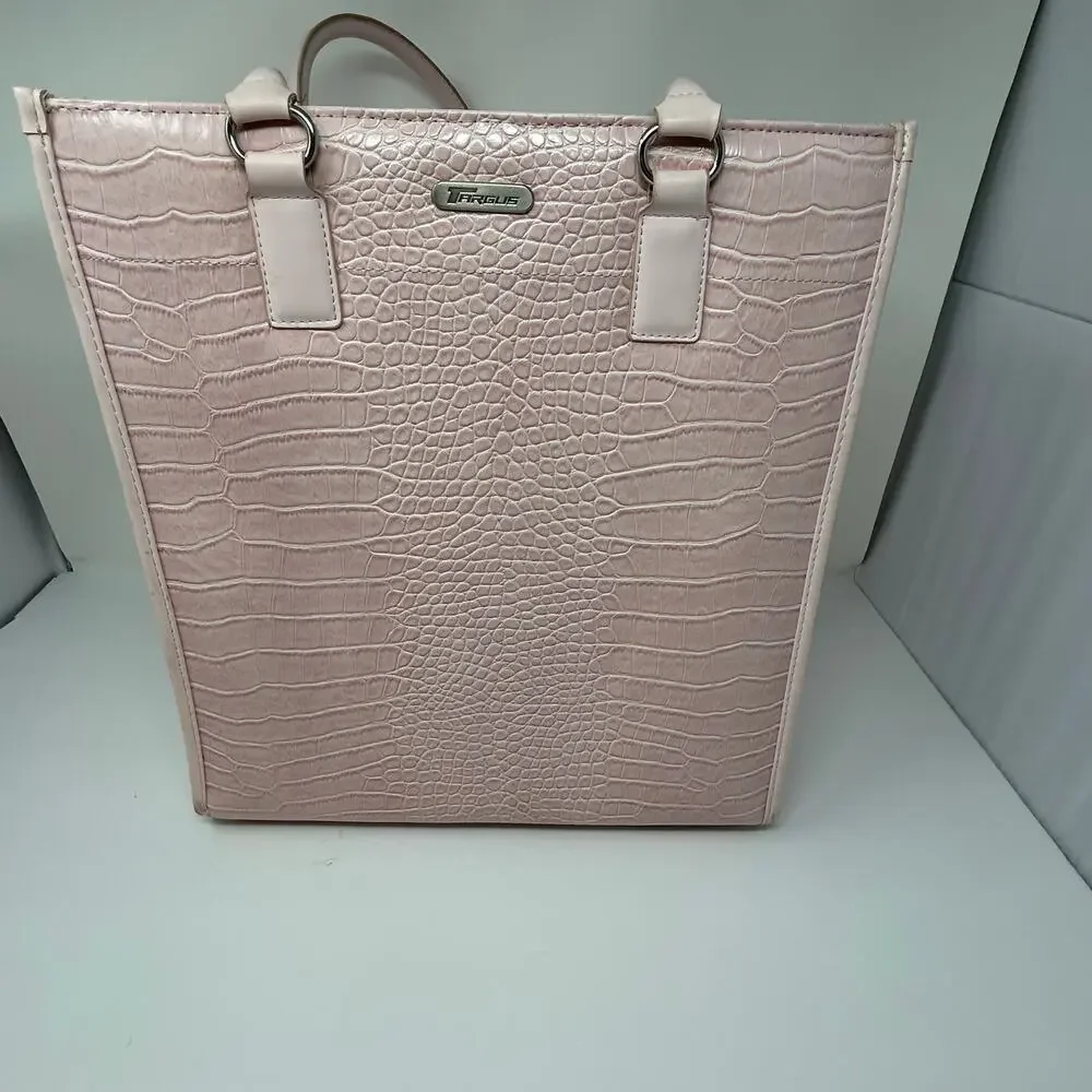 Targus Laptop Computer/Hand Bag Faux Snakeskin Light Pink Office Professional